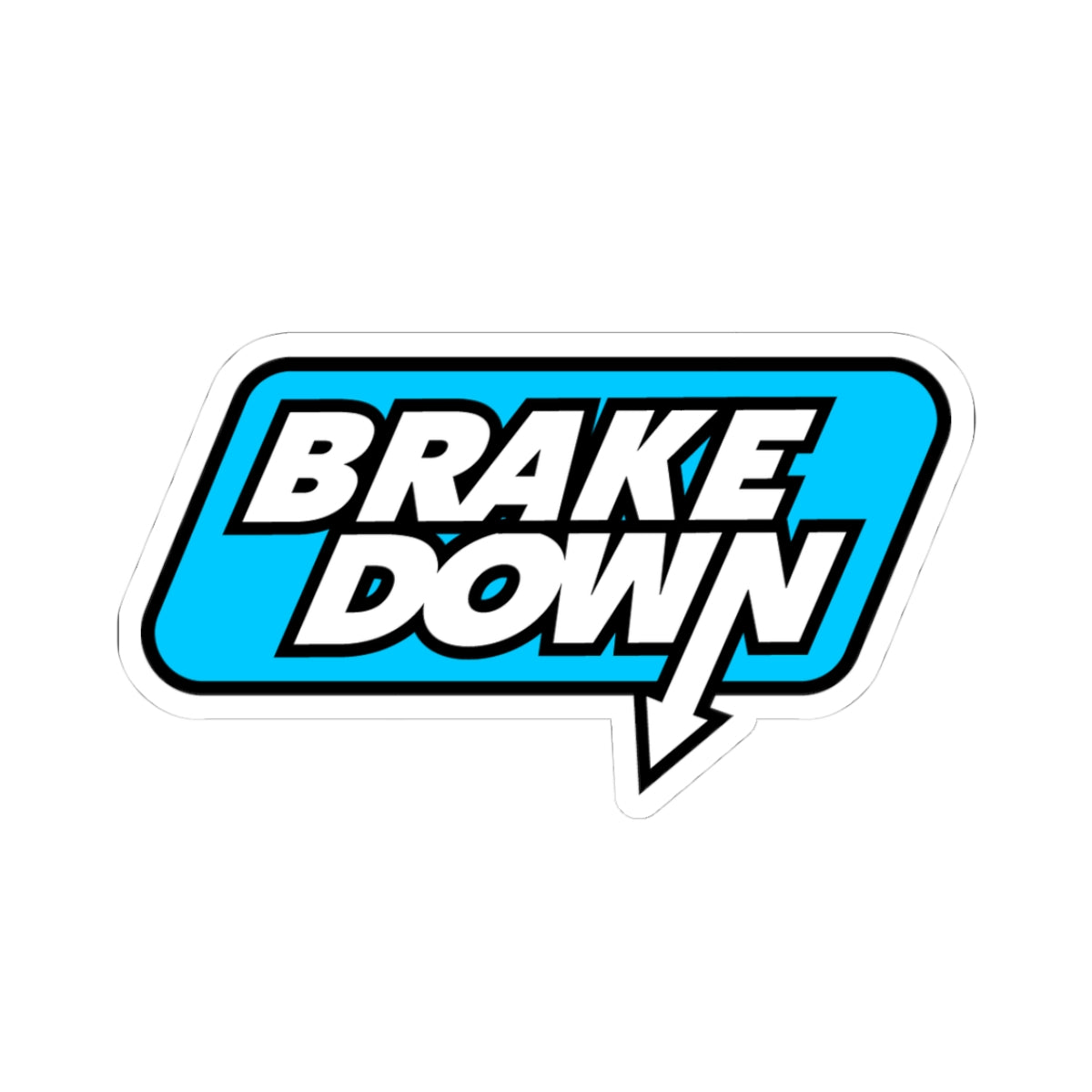 Brake Down Logo Sticker